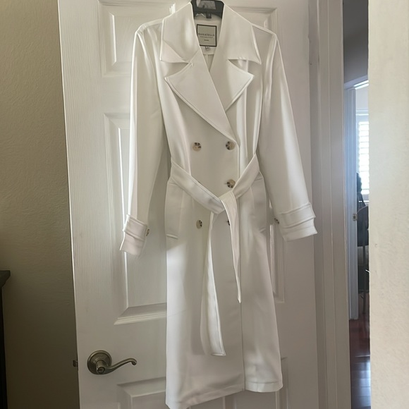 New Bagatelle Collection Off White Trench Coat jacket - Picture 3 of 17